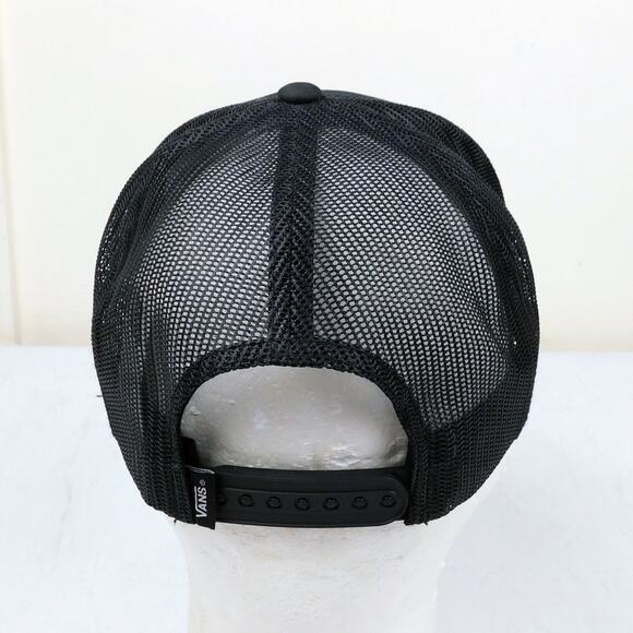 Vans Trucker Hat Adjustable Black Mesh Back Rose Graphic - Picture 4 of 6